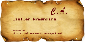 Czeller Armandina névjegykártya